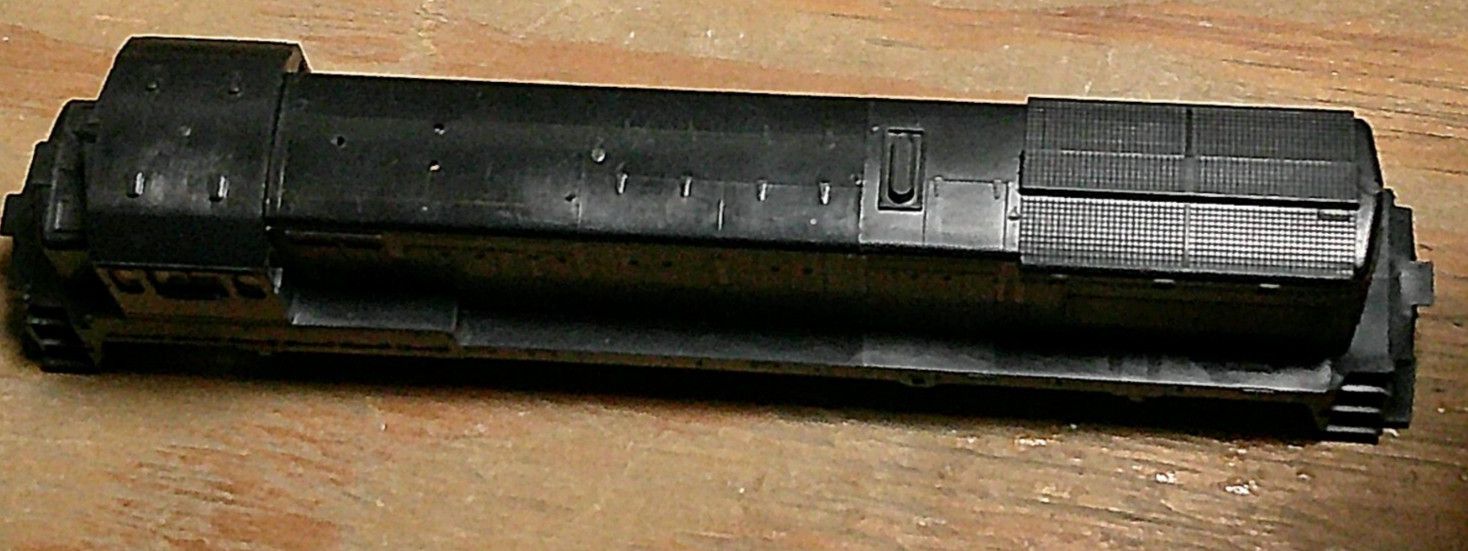 Diesel locomotive shell black unknown make