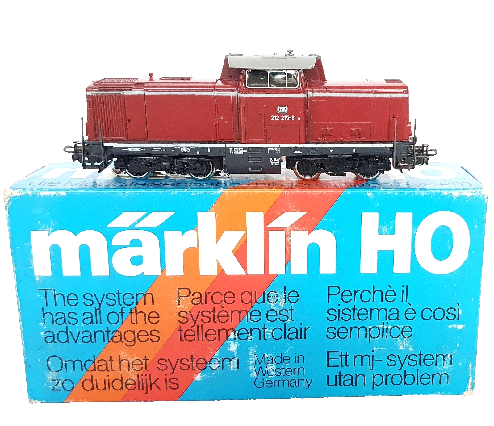 Marklin AC HO 1:87 German DB BR 212 “STANDARD DB” Red DIESEL LOCOMOTIVE MIB`85!