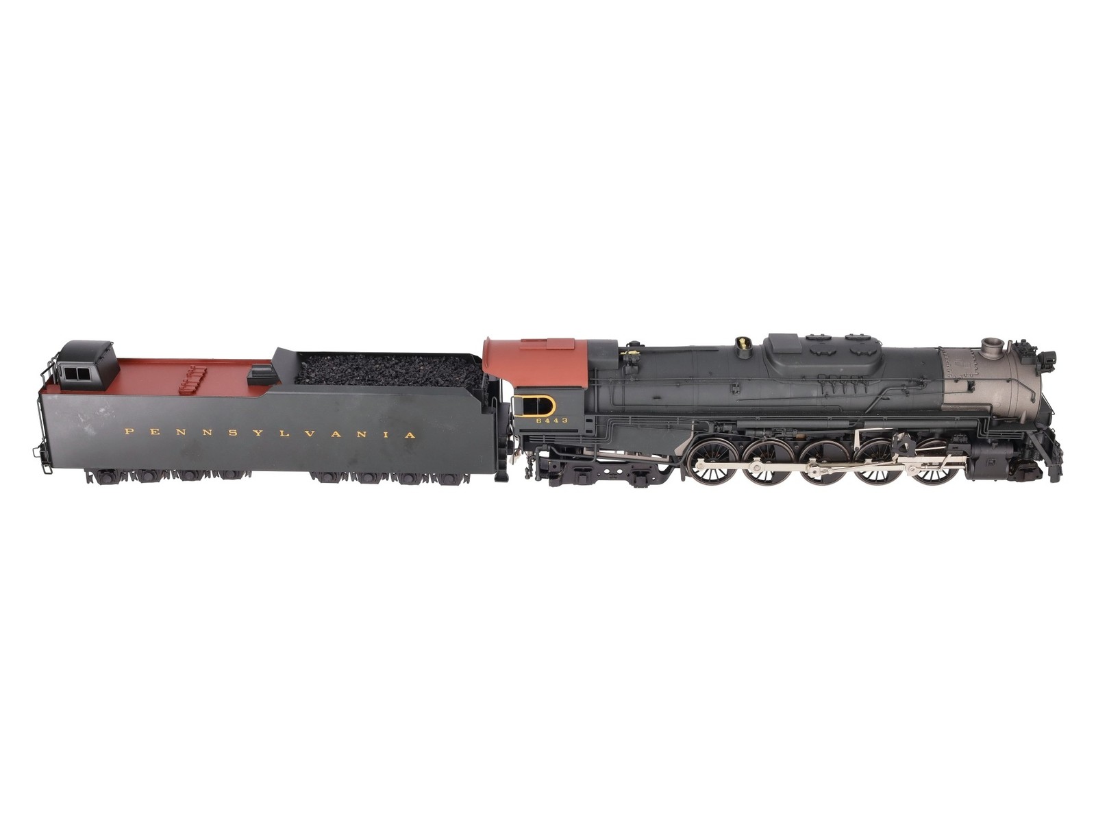Sunset Models O Brass PRR J1a 2-10-4 Steam Locomotive & Tender #6443 (2-Rail) EX