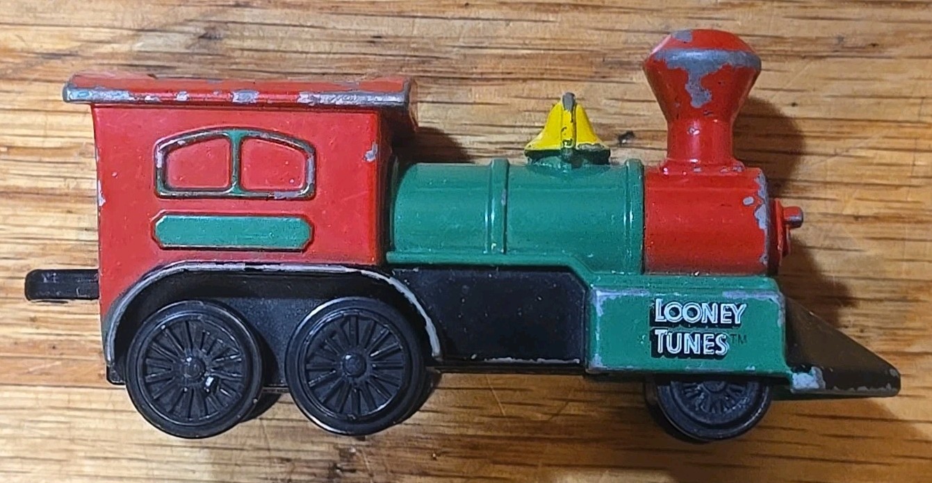 Vintage Toy Train Locomotive Lot – Mattel First Wheels, Looney Tunes, ERTL – As