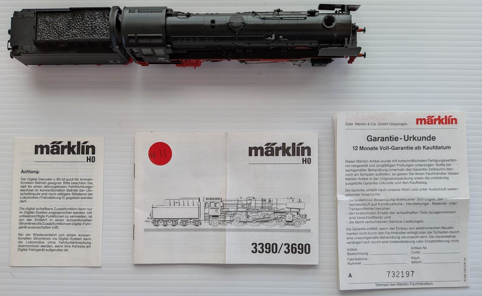 Marklin Märklin 3690 Digital BR11 Steam Loco – New-Old Stock – Free Shipping