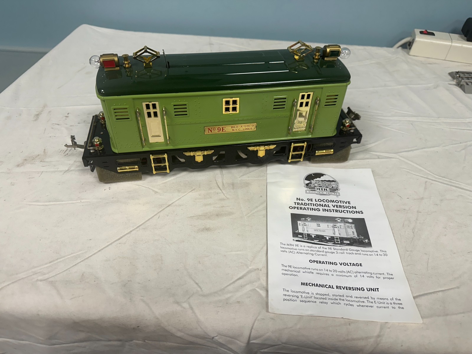 MTH Tinplate Traditions 10-1066-0 Green #9e Electric Locomotive (No Box)