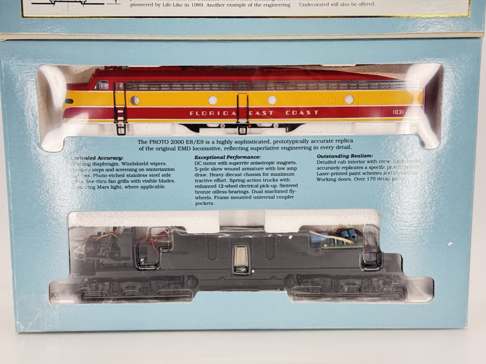 HO Proto 2000 Florida East Coast E8/9 Diesel Locomotive FEC #1031 (Item #8710)