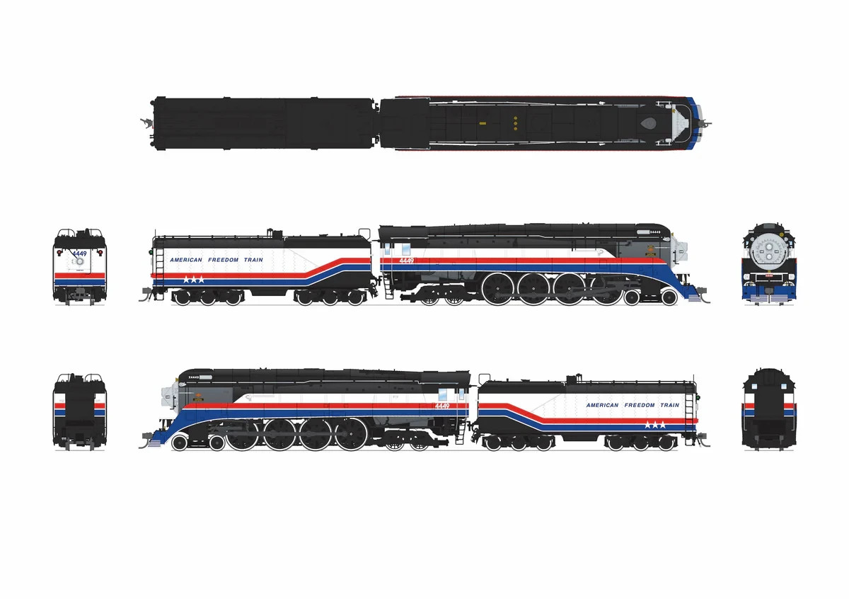 BROADWAY LIMITED 9840 HO SP AMERICAN FREEDOM TRAIN 4-8-4 PARAGON 4 RD#4449