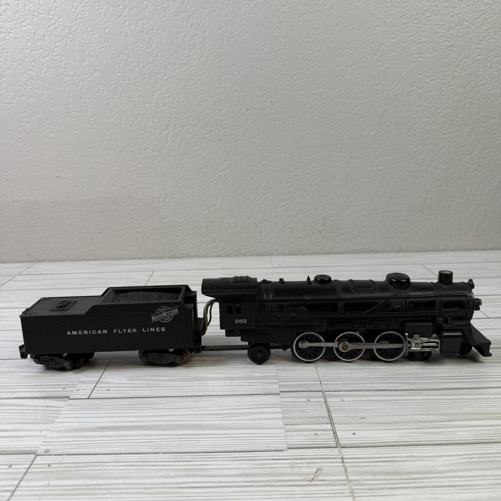 VTG American Flyer #283 S steam locomotive & tender, Northwestern Line Untested