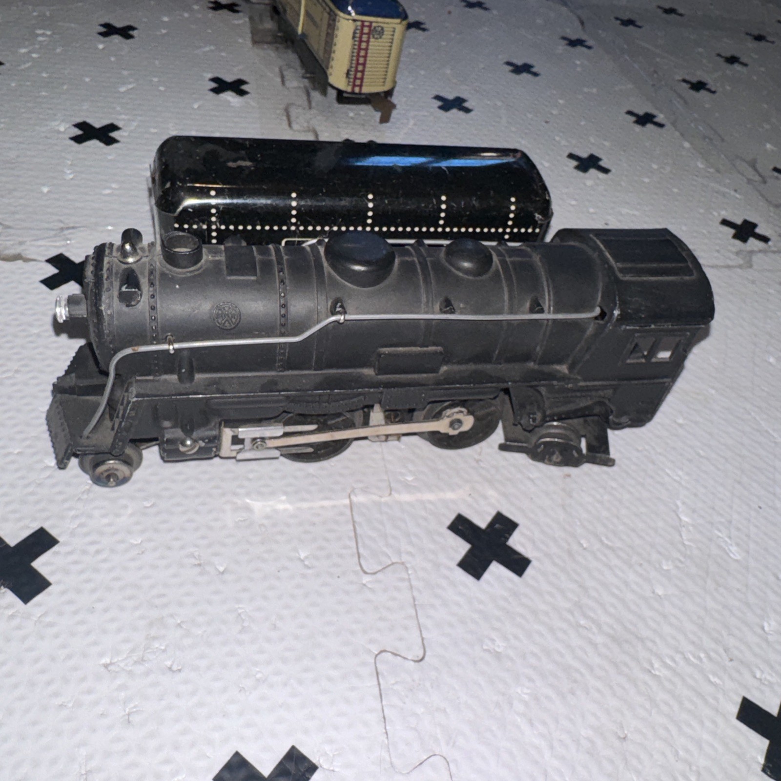 Vintage Marx 2-4-2 Tin Metal Cars W Cast Locomotive For Train Set Layout