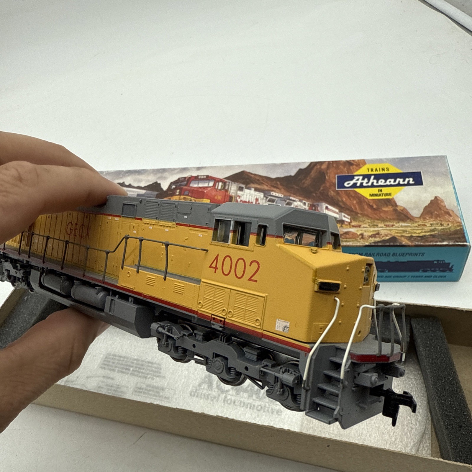 Athearn AC4400 Power GECX 4002 Locomotive Engine Train Blue Box Nice
