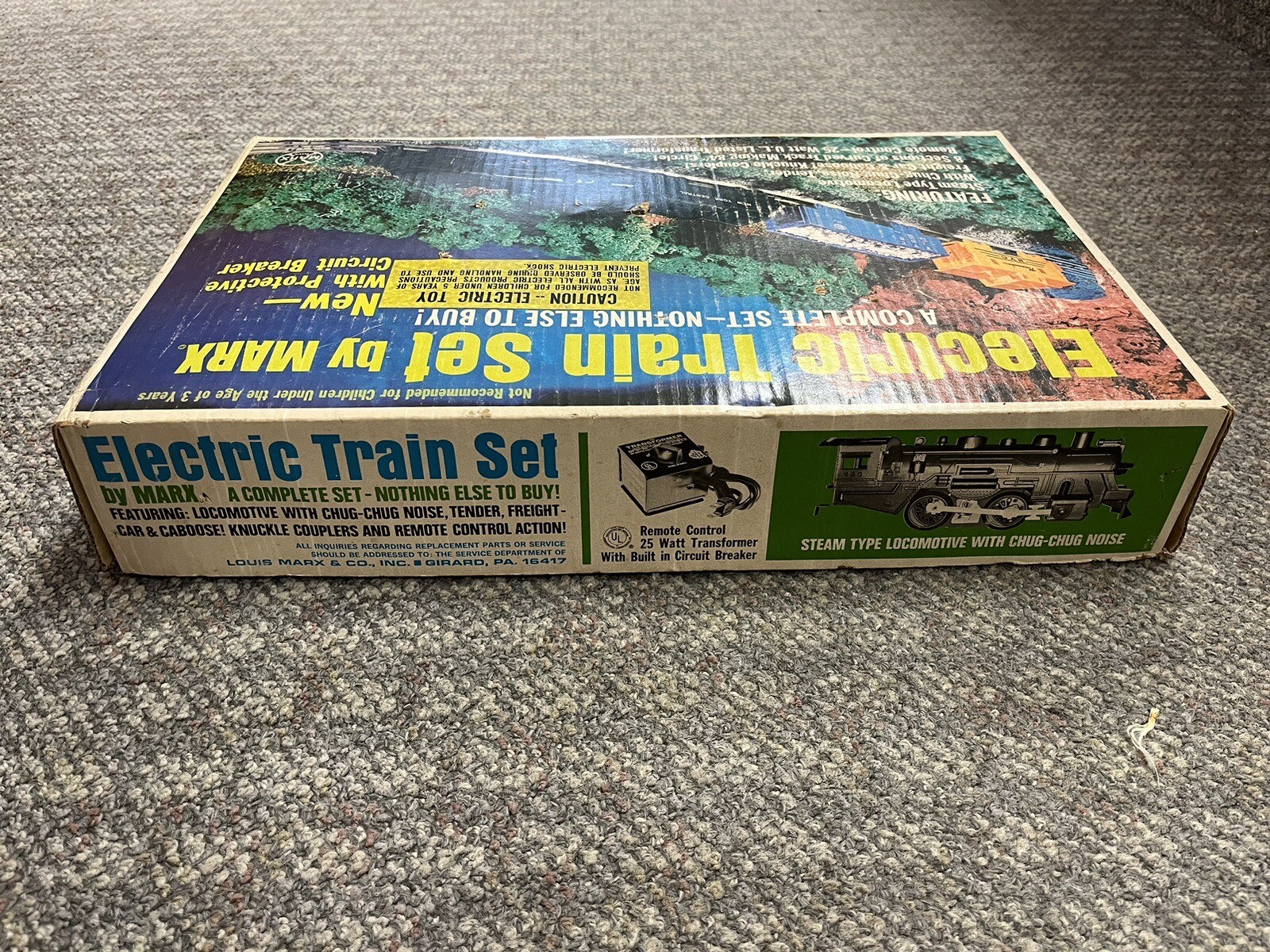 + Marx Vintage O Gauge #4305 Steam Locomotive Freight Car Set w/ Box *ST