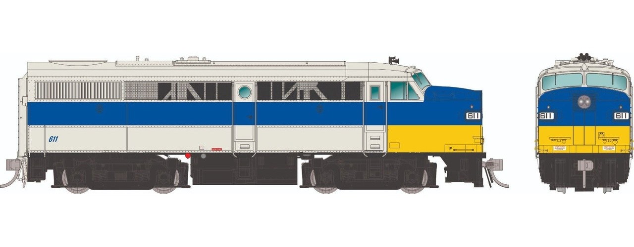 Rapido ~ HO Scale ~ Alco FA-1 ~ Long Island #614 ~ DCC & Sound ~ 037555