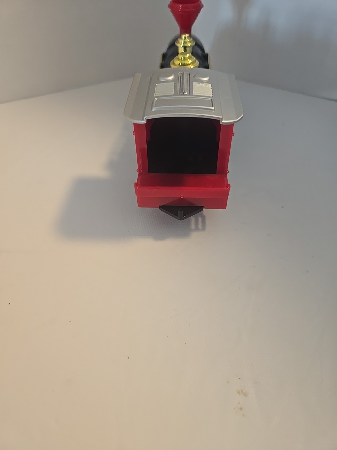 Pull Back Train Locomotive Toy Red Black Gold 7″ VGC