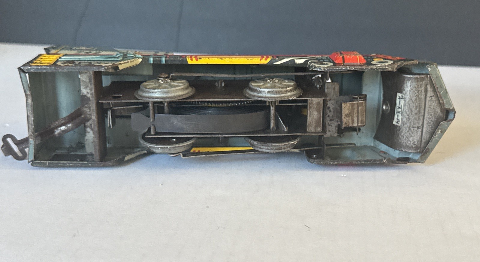 Vintage Unique Art MFG. Made In USA. Clockwork Locomotive. O Gauge. 3 Rail. RARE