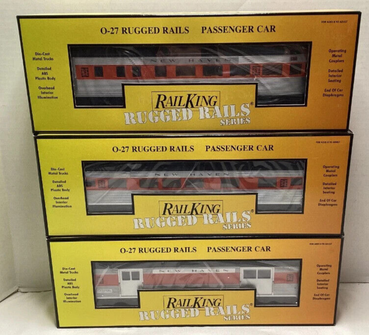 Rail King F3 MTH O-27 Diesel Rugged Rails Set F3 New Haven R-T-R 30-4115-1 Read