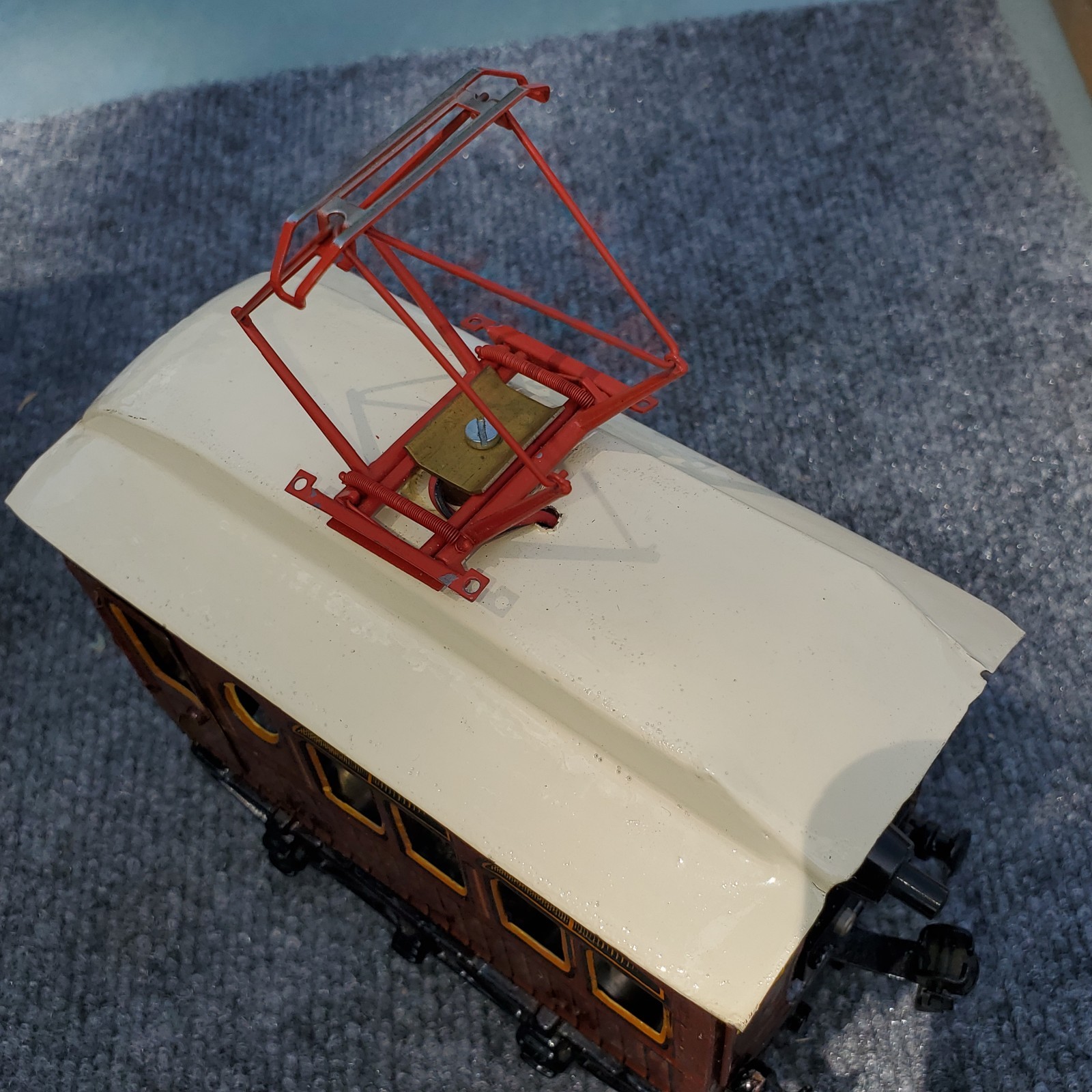 Early Marklin Electric 1 Gauge Trolley Engine and Trailor, #889 On Both, Rare
