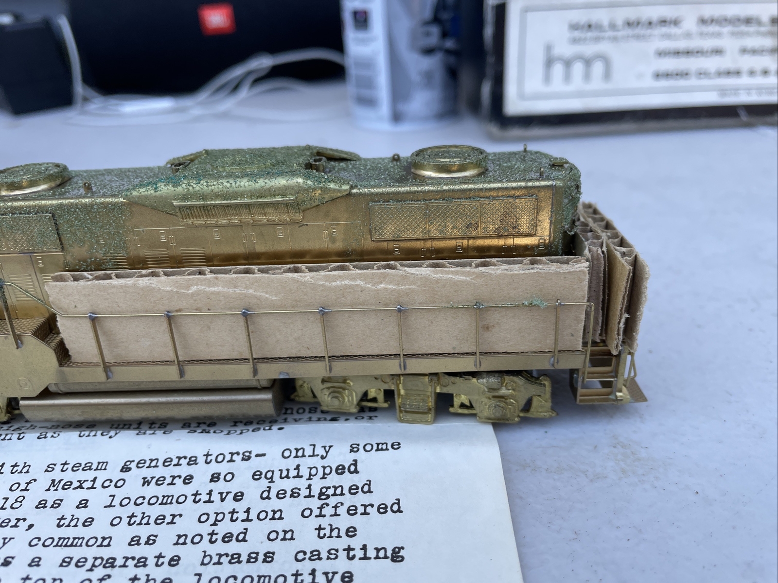 Hallmark Models BRASS EMD GP-18 Low Hood Diesel Locomotive, W/foam Stains