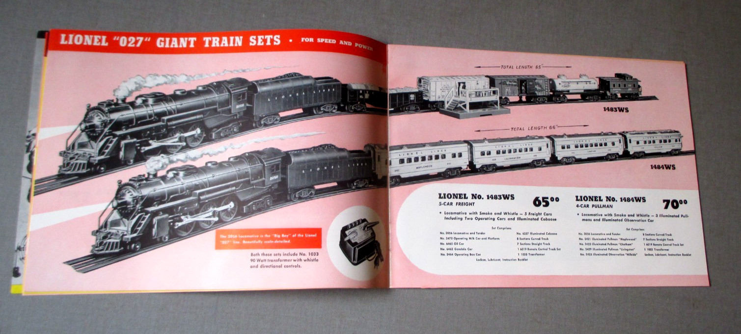 1952- LIONEL TRAINS- DEALER ADVANCE SALES NEW MODELS CATALOG- EXC- O- GAUGE LOCO
