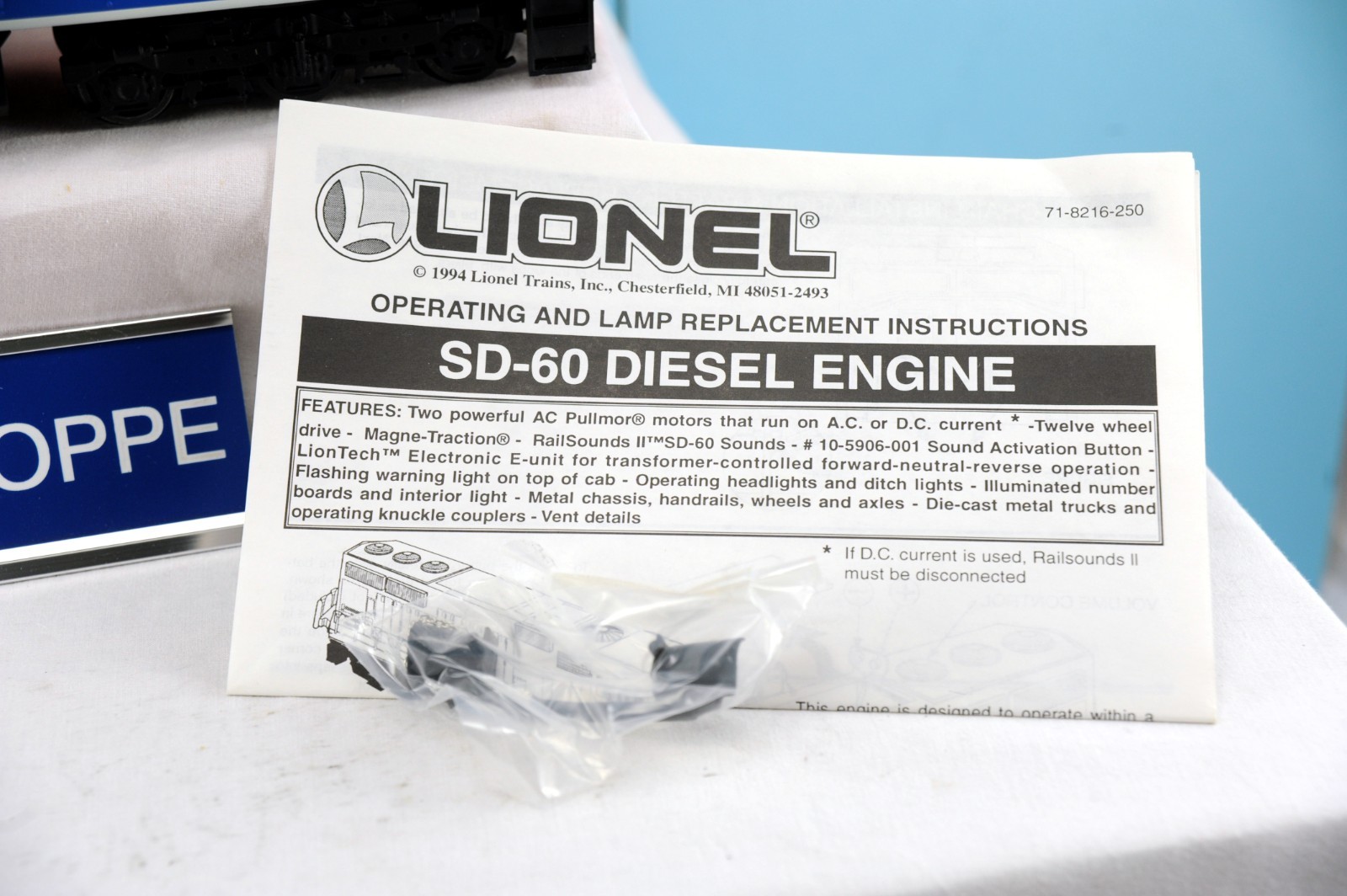LIONEL 18216 CONRAIL SD-60M DIESEL ENGINE W RAILSOUNDS. TESTED. NEW IN BOX.