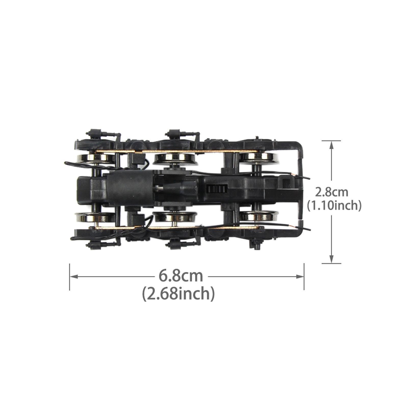 4Pcs HO Scale 1:87 Roller Bearing Truck Railway Layout Landscape Assembly