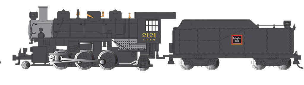 Bachmann HO Baldwin 2-6-2 Prairie Burlington CB&Q #2121 DC 51508