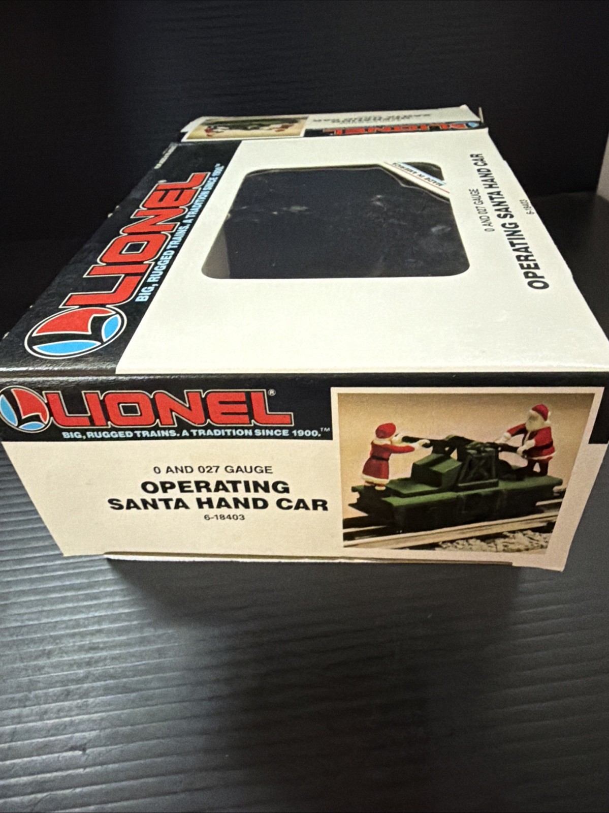 Lionel 6-18403 O Gauge Operating Santa Hand Car – Green New Old Stock