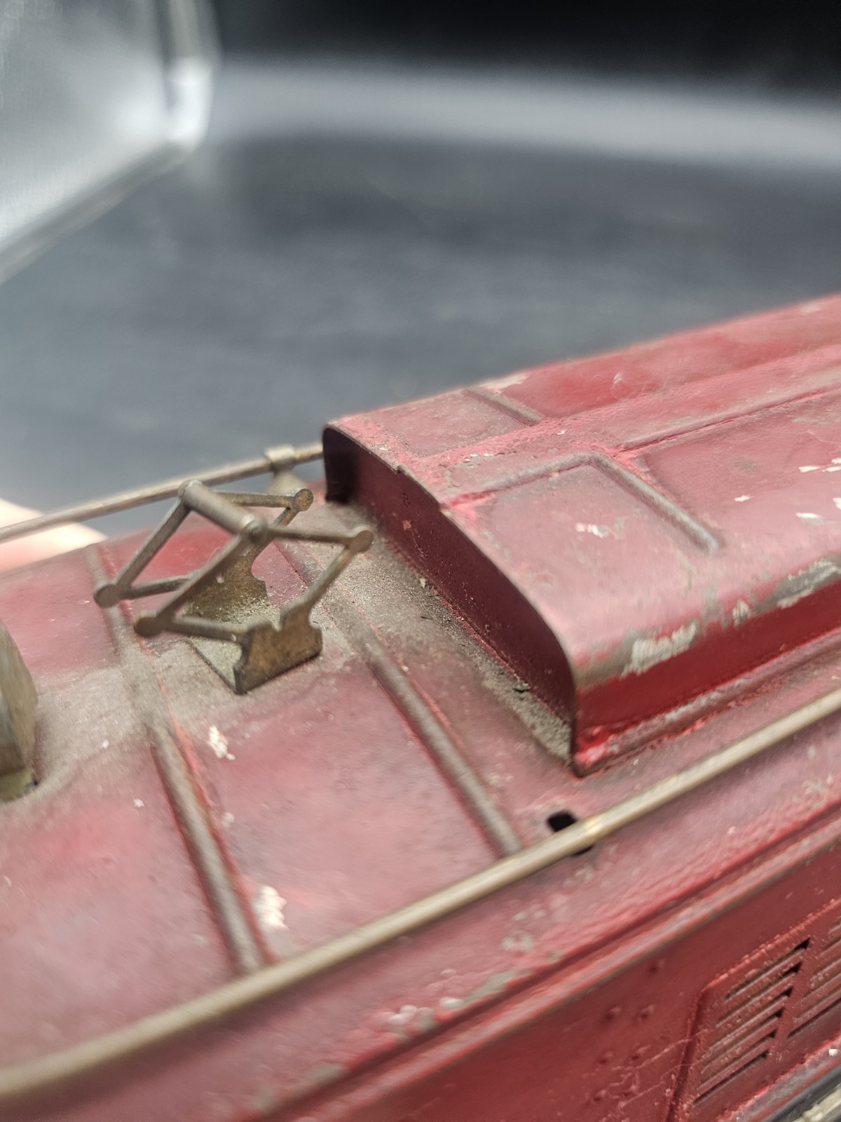 Vintage Lionel Train Prewar Red Maroon Standard Gauge NO 8 E LOCOMOTIVE Untested