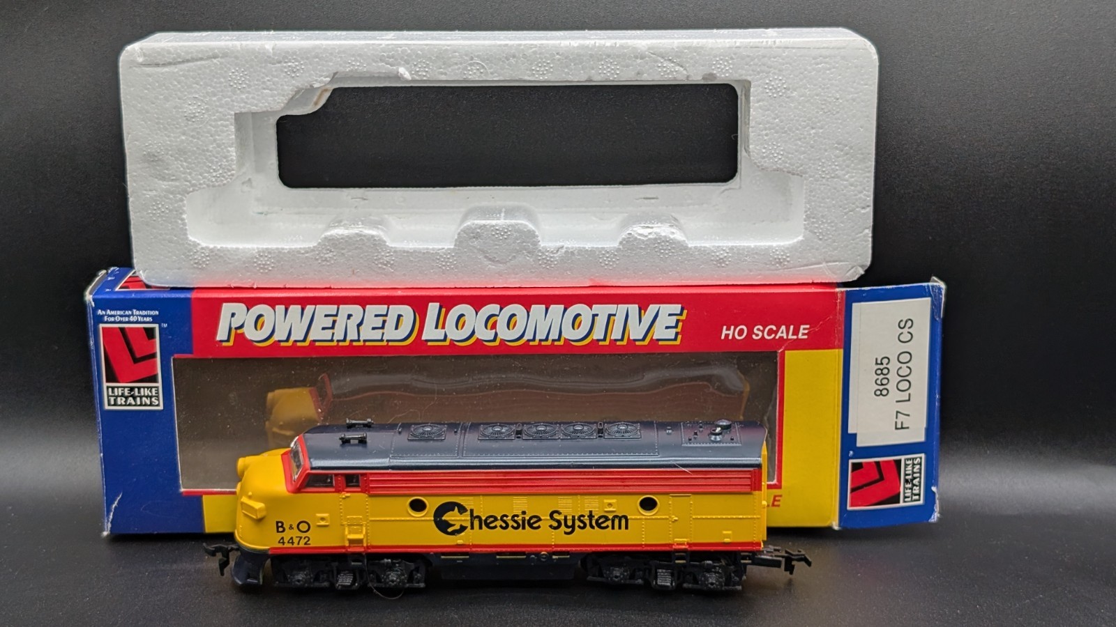 HO Scale Life Like F7-A Chessie System B&O Powered Diesel Locomotive 4472