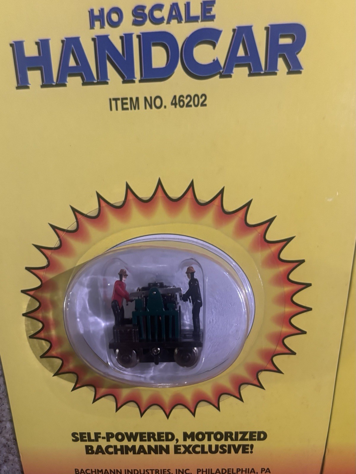 46202 HO Scale BACHMANN Lot Of 2 CannonballExpressOperating HandcarMotorized NIB