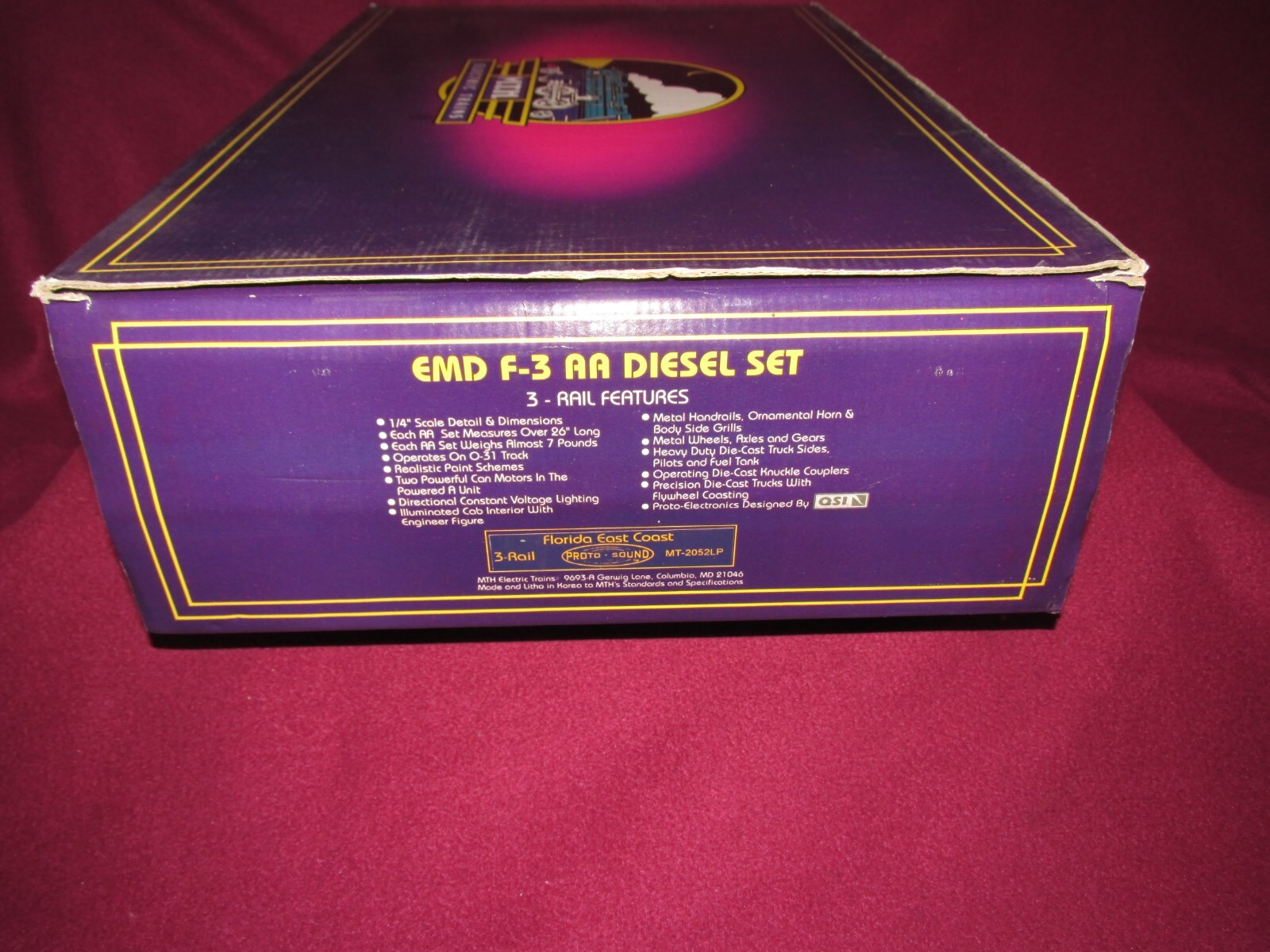 MTH MT-2052LP FLORIDA EAST COAST EMD AA DIESEL ENGINE SET WITH PROTO