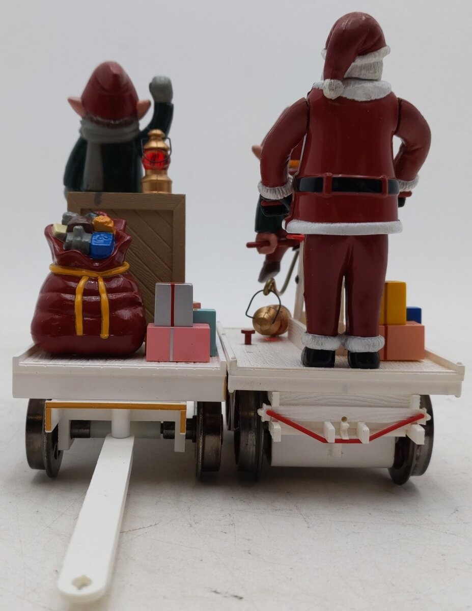 Bachmann 96241 #2 Christmas Handcar w/Santa & Elf EX