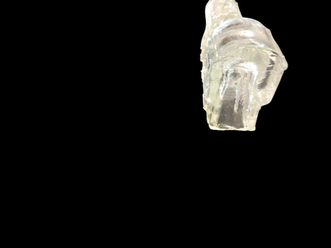 Vintage Clear Glass Train Engine Locomotive #888