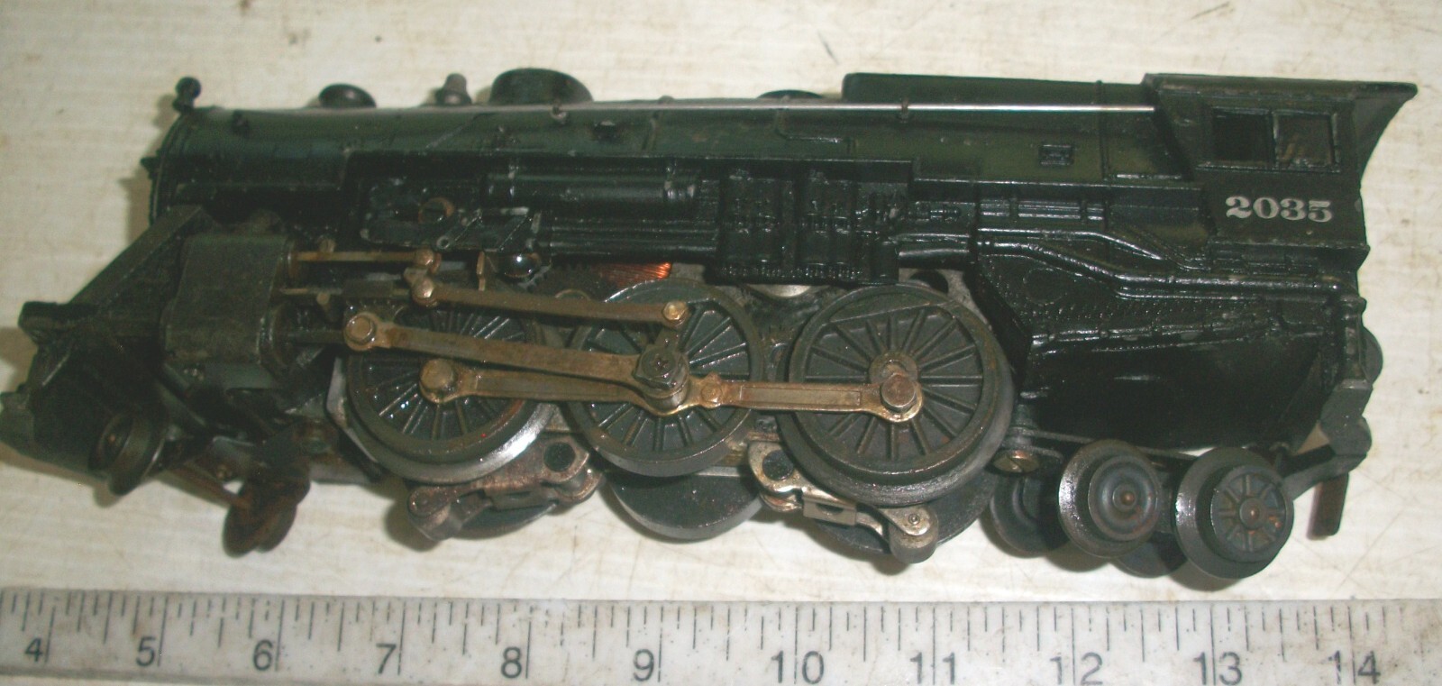 Vintage 1950 Lionel 2-6-4 2035 Die-Cast Heavy Metal Locomotive w/Smoke & Whistle