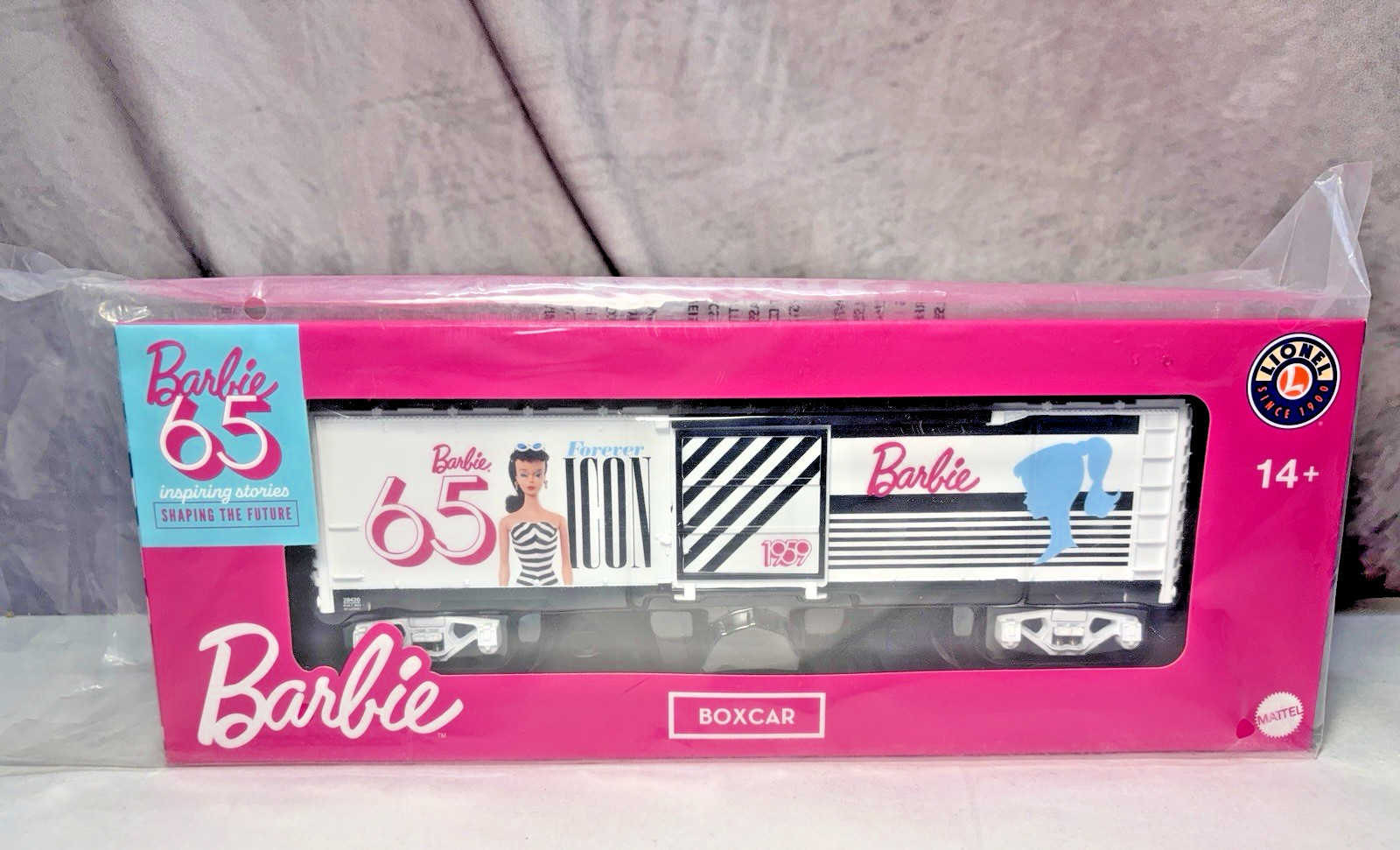 Lionel 2428420 Barbie 65th Anniversary 1959 Box Car, O Gauge, NIB