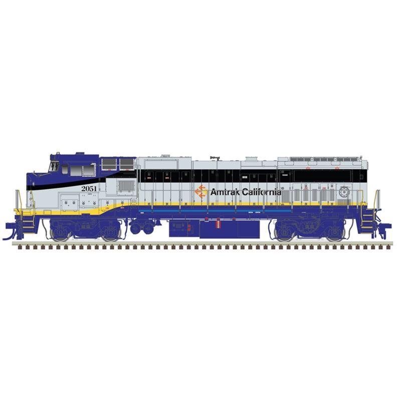 Atlas 10004331 HO GE Dash 8-32BWH Gold ESU LokSnd DCC Snd Amtrak California#2051