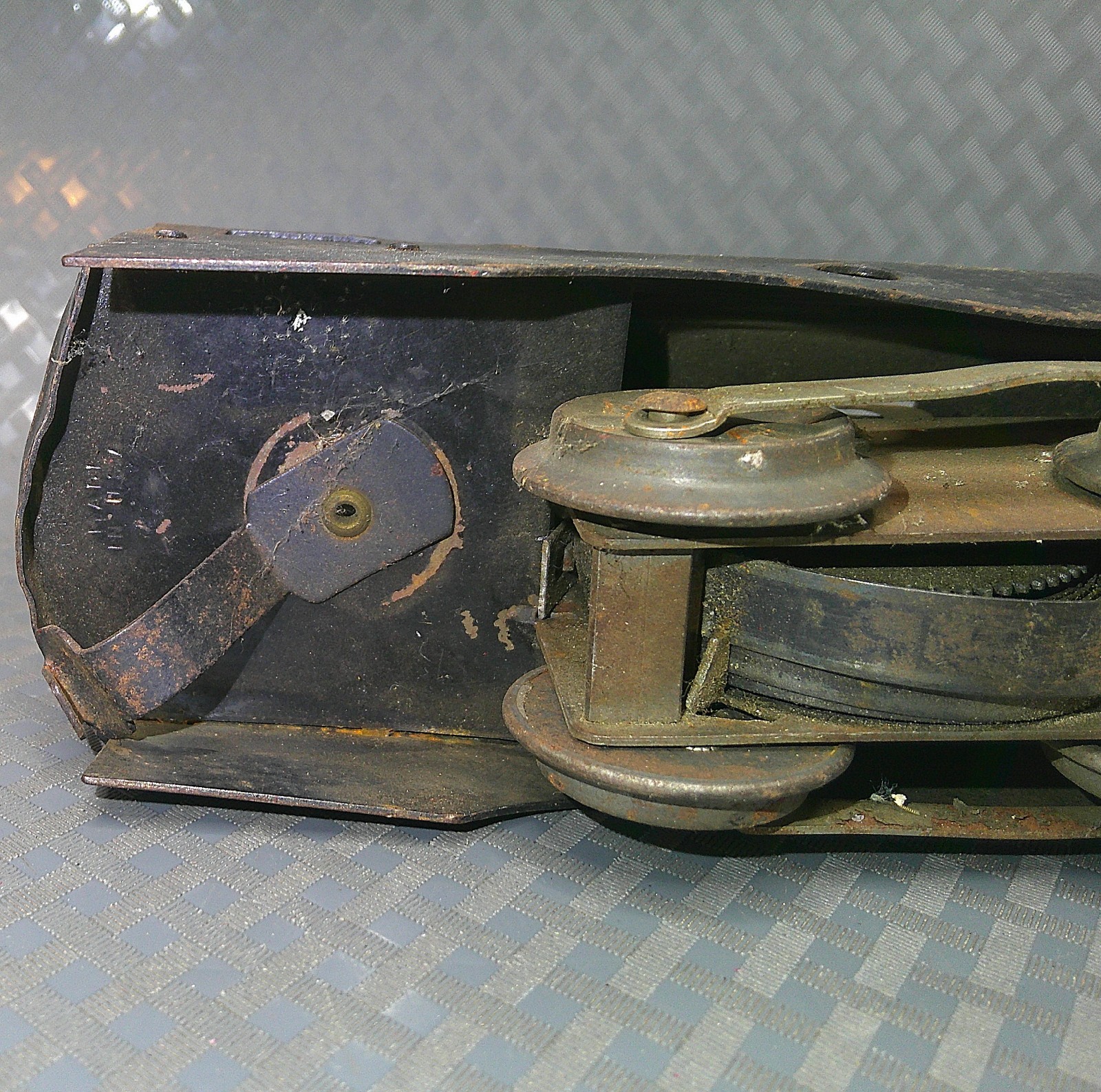 Vintage 1940s Pressed Steel Marx Steam Engine Locomotive Train Metal Black USA