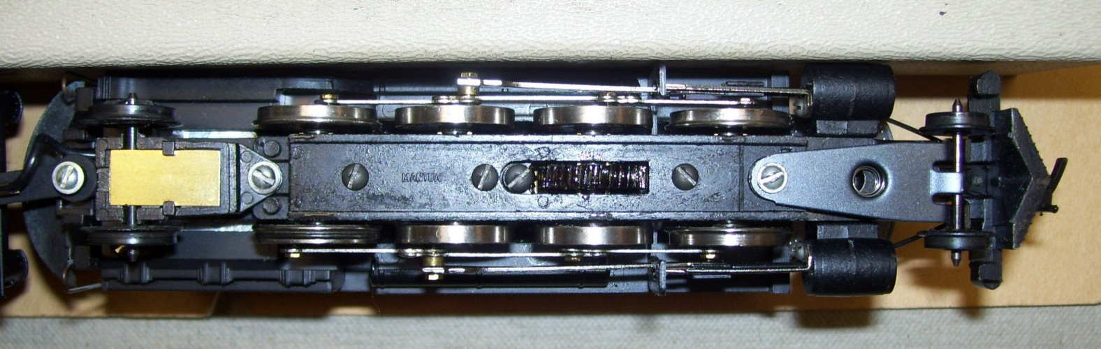 Mantua HO Jersey Central 2-8-2 “Camelback” Locomotive #1608, Excellent In Box
