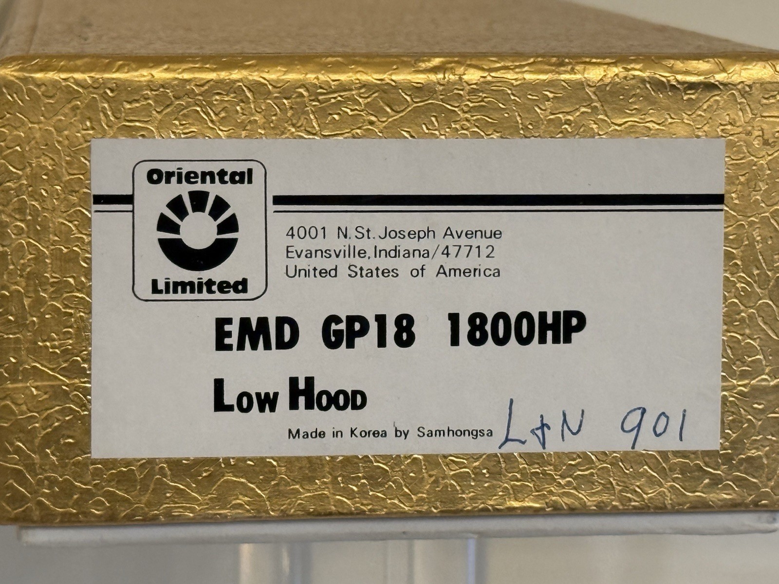 Oriental Limited HO Brass Factory Painted L&N GP-18 #901
