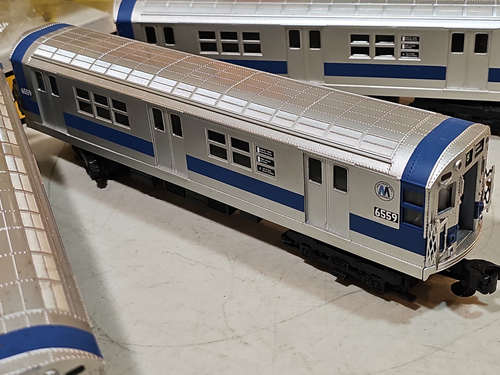 MTH Rail-King O Gauge R-17 NYC Metropolitan 3-Car Subway Set W/Proto Sound MINT!