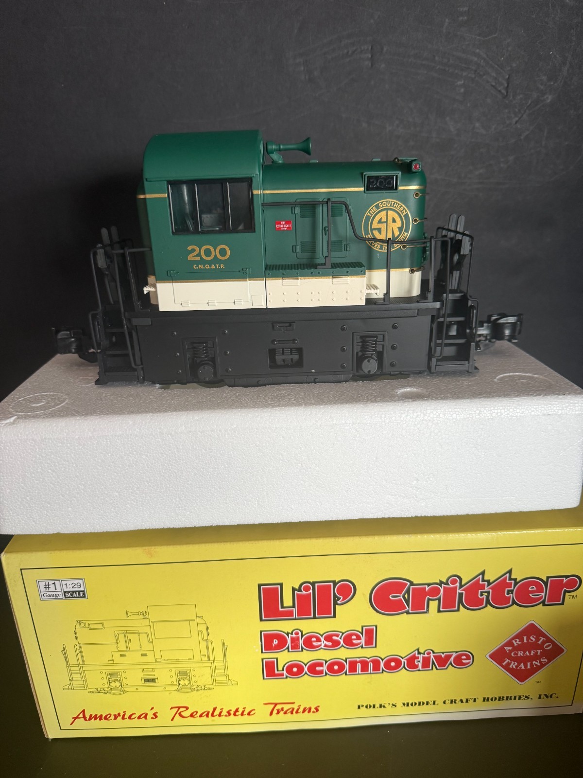 ARISTO CRAFT TRAINS LIL’ CRITTER DIESEL LOCOMOTIVE 200 ART 22507 G GAUGE