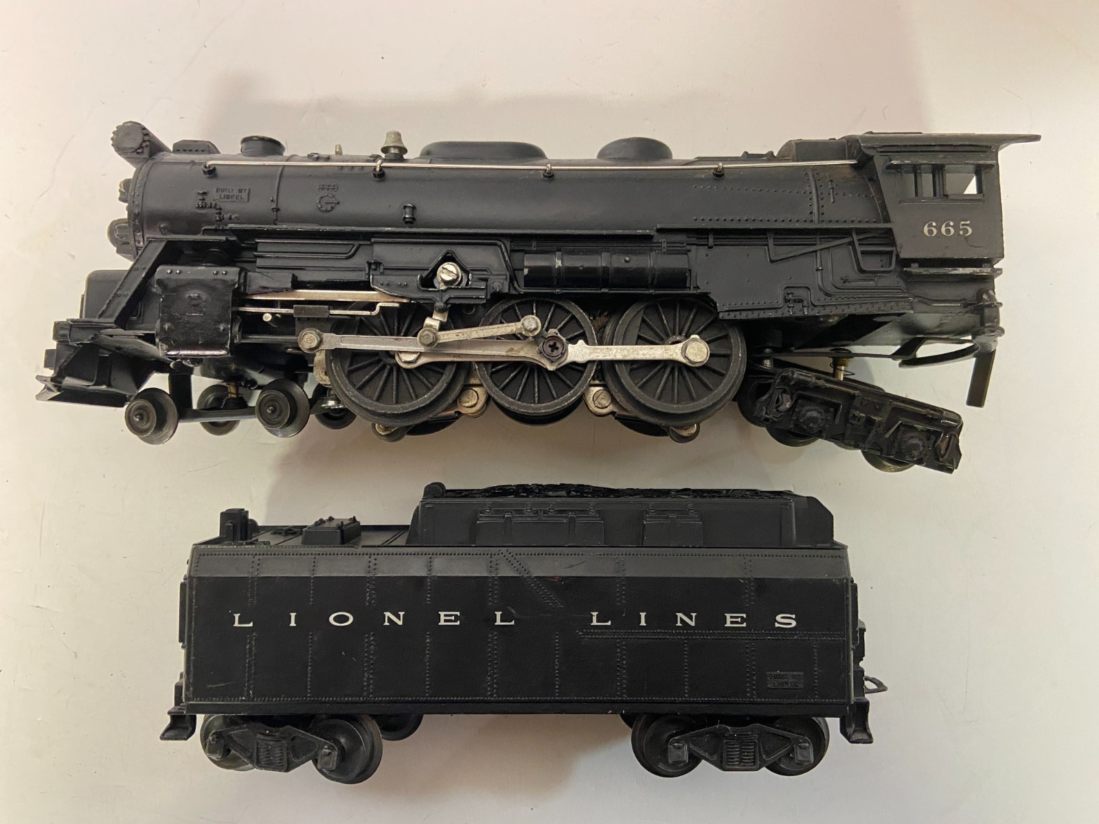 Postwar Lionel 665 Baby Hudson & matching 6026W tender TESTED! VIDEO EX+++