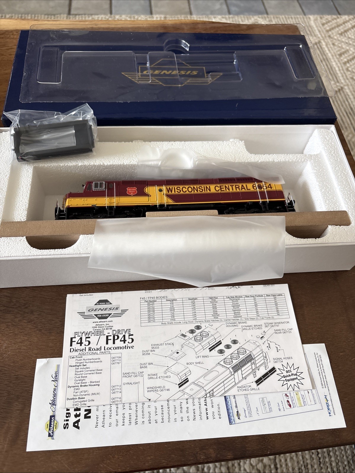 Athearn Genesis G67546 HO Wisconsin Central F45 #6654 DCC Ready New