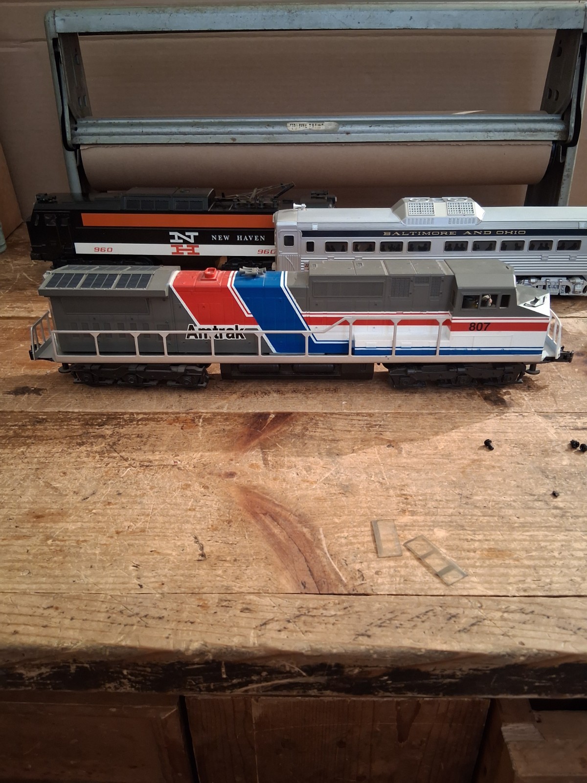Williams DA109 Amtrak Dash 8 Powered Cab #807 Horn O Gauge 3 Rail Diesel TESTED