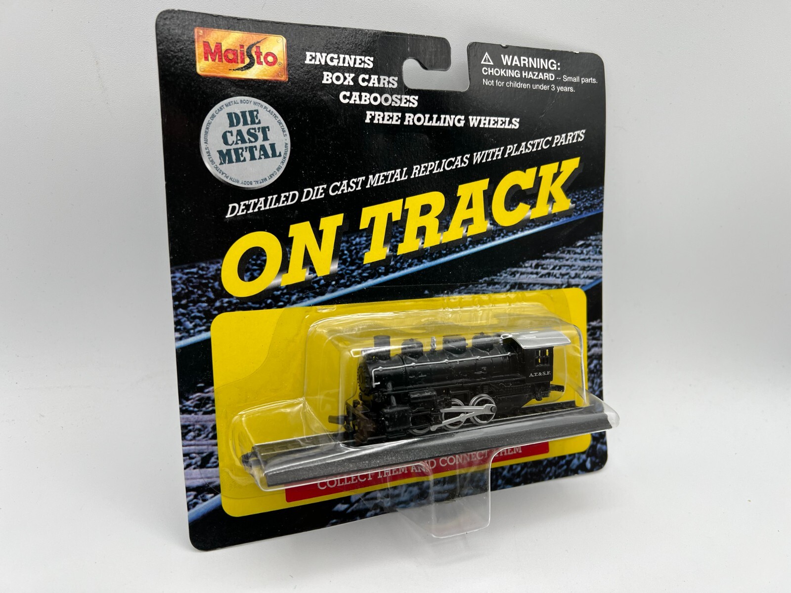 Lot Of 3 2000 Maisto On Track AT&SF Santa Fe Die-Cast Train Engines – NIP