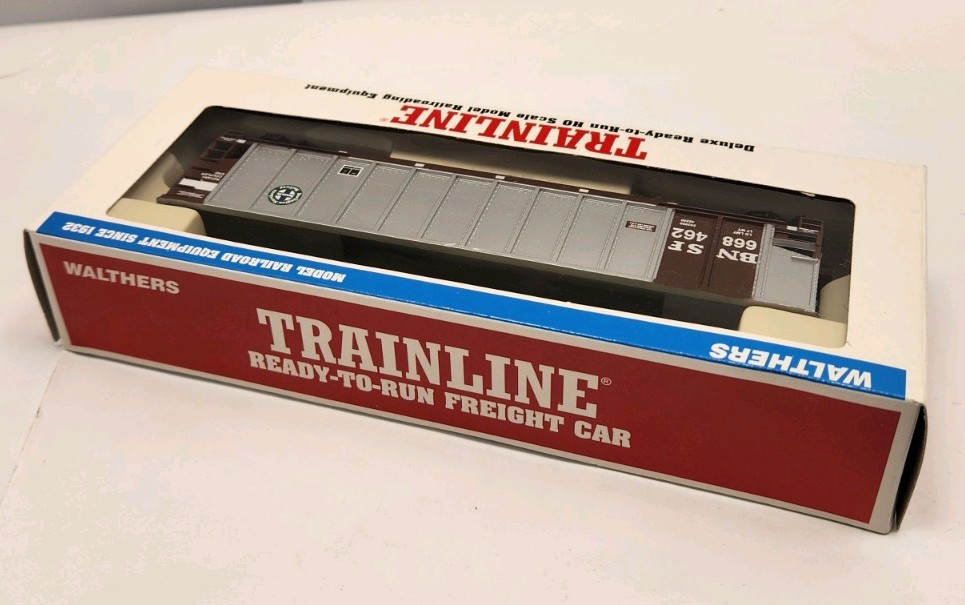 Walther’s Trainline RTR HO BNSF ROTARY GONDOLA 668462 RAIL CAR NOS C2