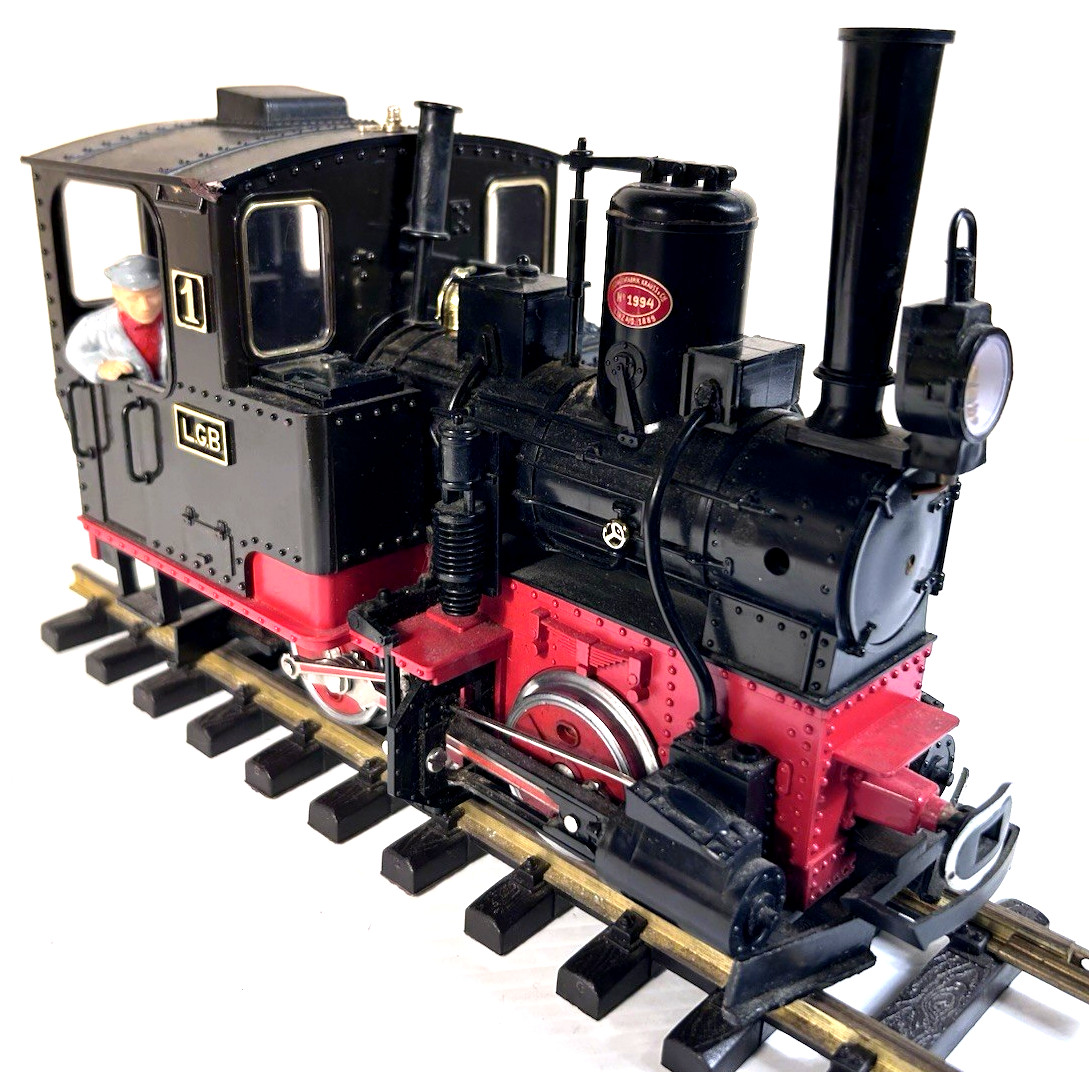 LGB 2010 0-4-0 STAINZ Black & Red Loco Switcher w/ Lights Engineer