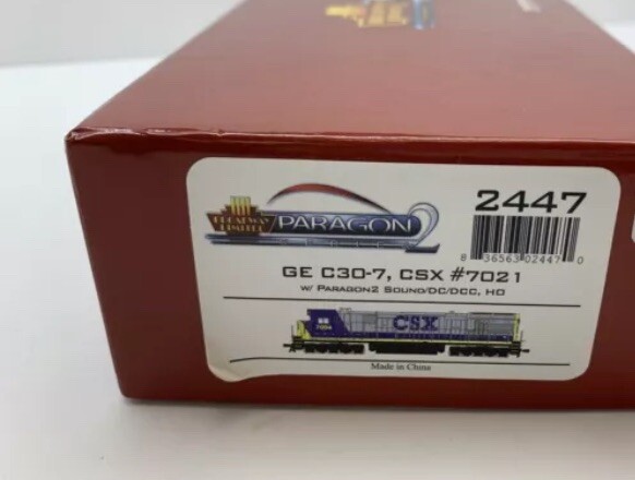 HO Broadway Limited GE C30-7 Diesel Loco W/Paragon2 Sound/DC/DCC 2447 CSX #7021.