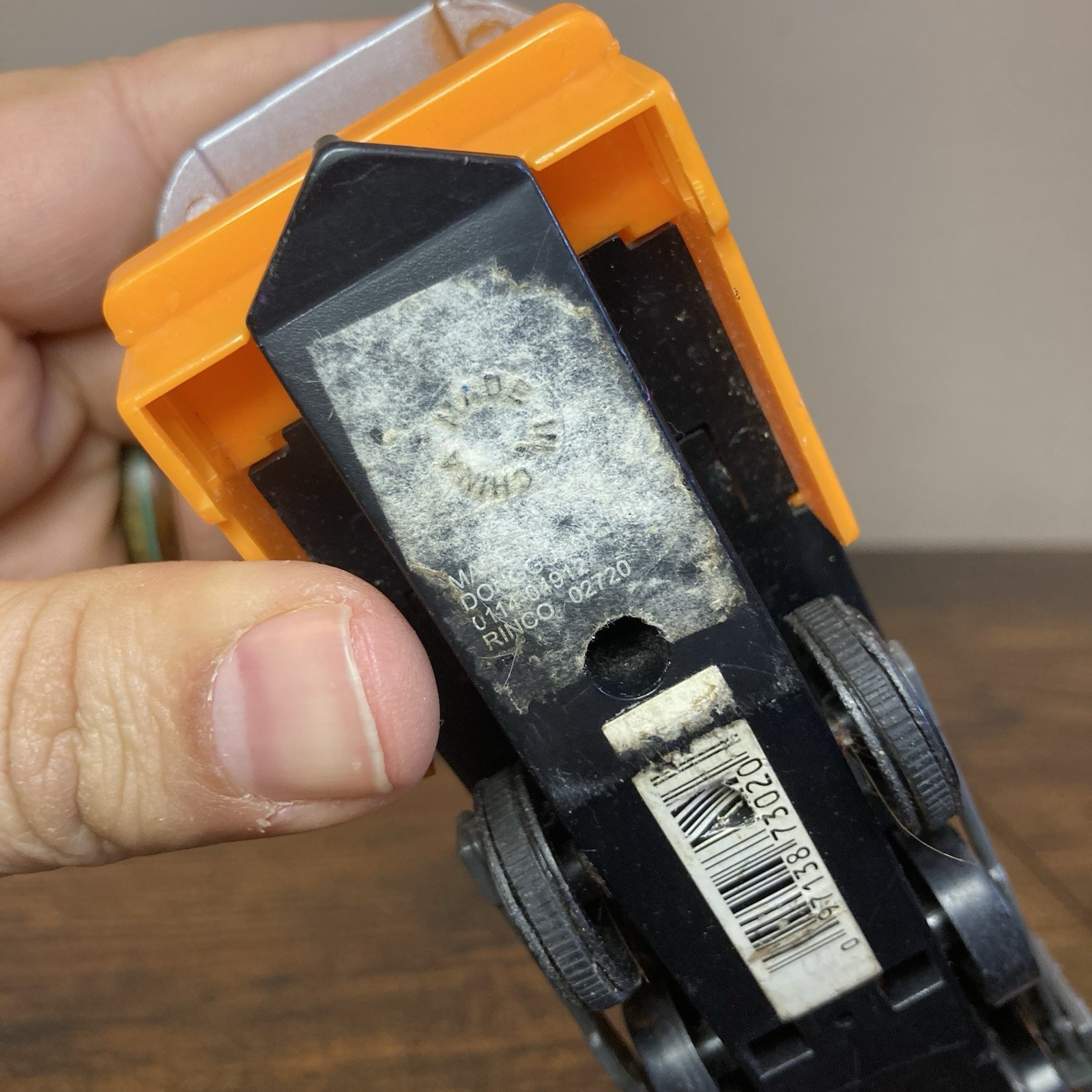 Steam Locomotive Era Toy Train 7″ Orange Brown Plastic O Gauge Parts/Repair