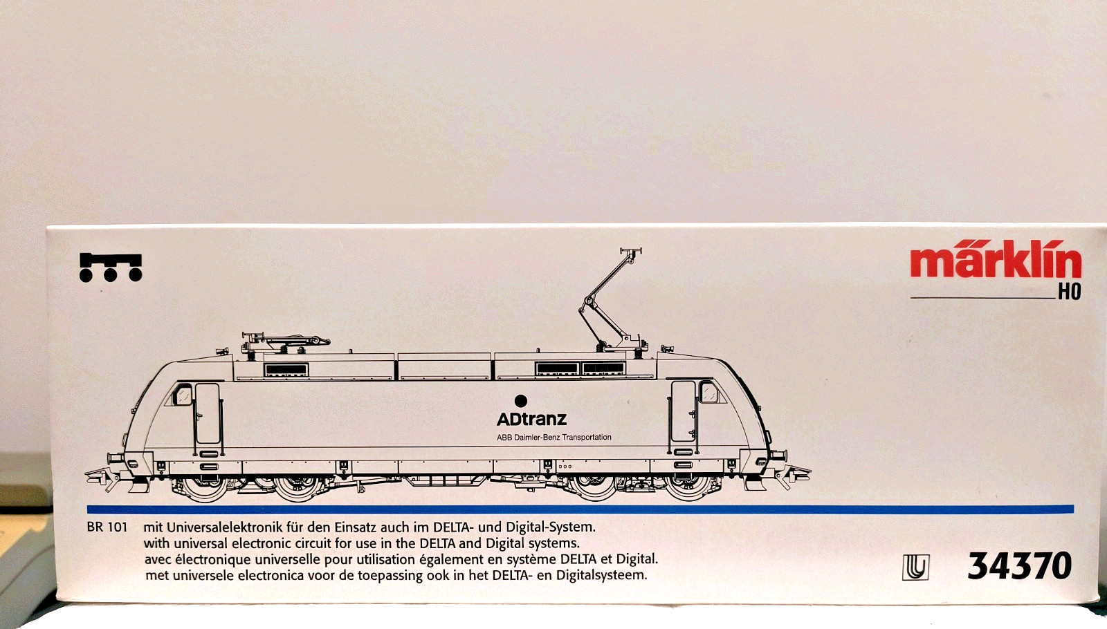 MARKLIN HO 34370 E-LOK ‘ABB Daimiler-Benz Trans’ ADtranz BR 101 Digital NIB
