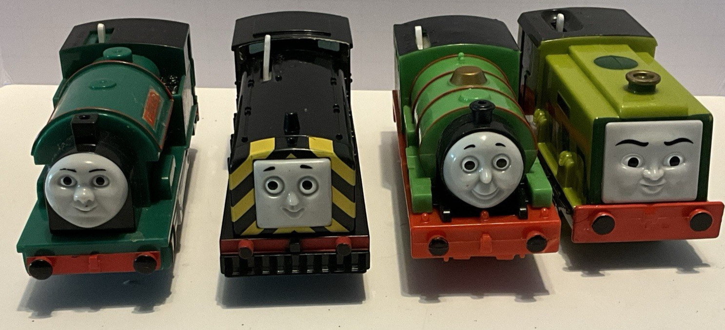 Thomas & Friends Mattel Percy Mavis Scruff Peter Sam Diecast Train Engine Pcs 4