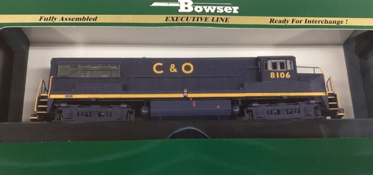 Bowser 25129 HO C&O Solid Blue PH IIa Merger EMD U25B Re-Numbering #8106