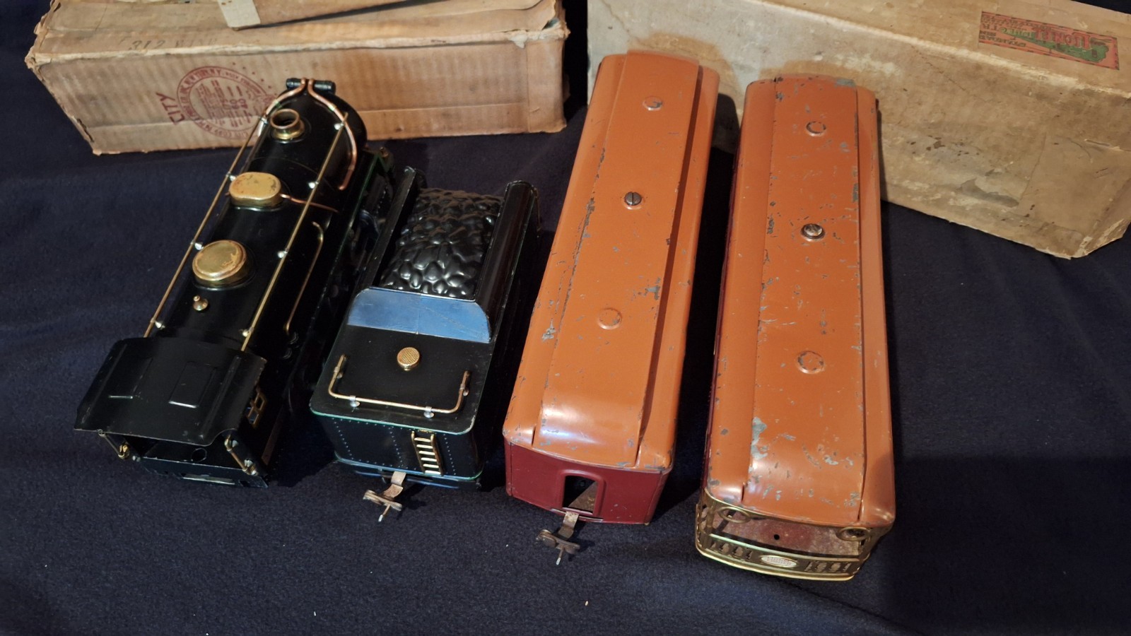 Prewar Lionel Standard Gauge Outfit # 362 384 384t 309 312 Wine w/ Some OBs 1931