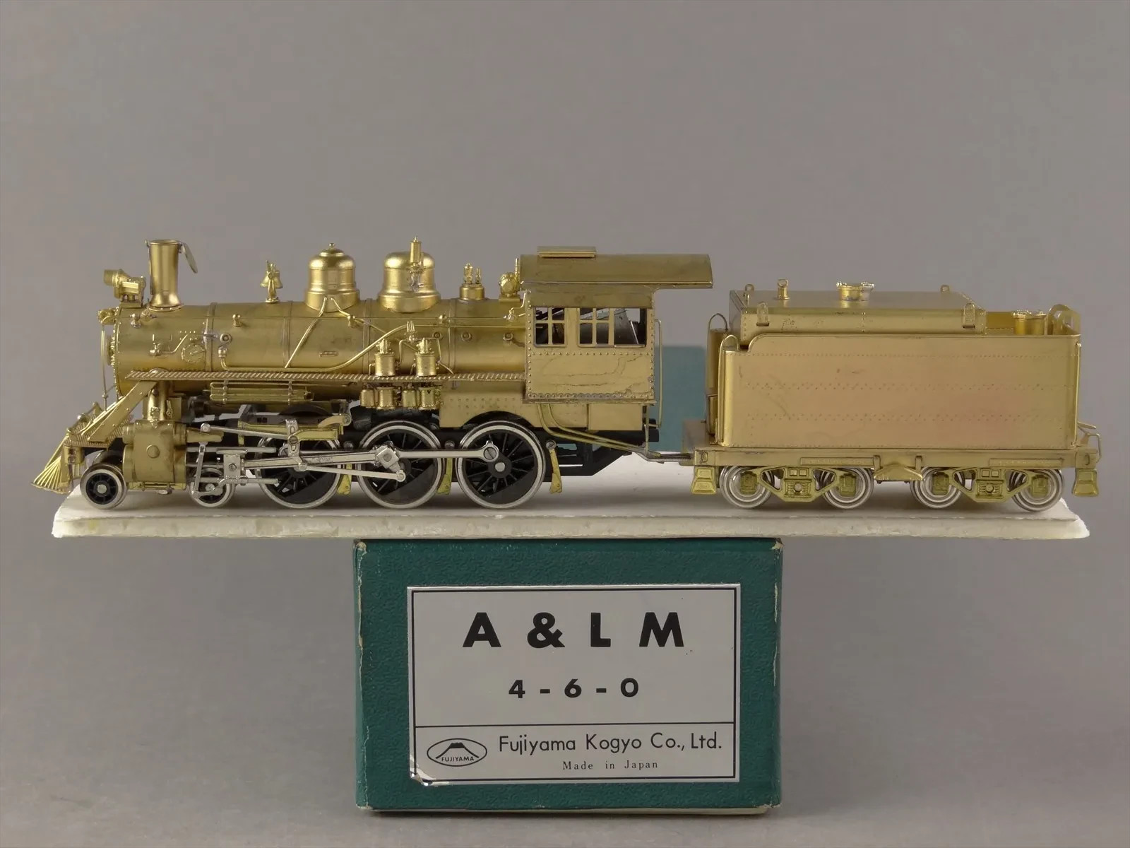 Fujiyama Kogyo A&LM 4-6-0 Steam Locomotive Brass Color Undecorated HO Scale